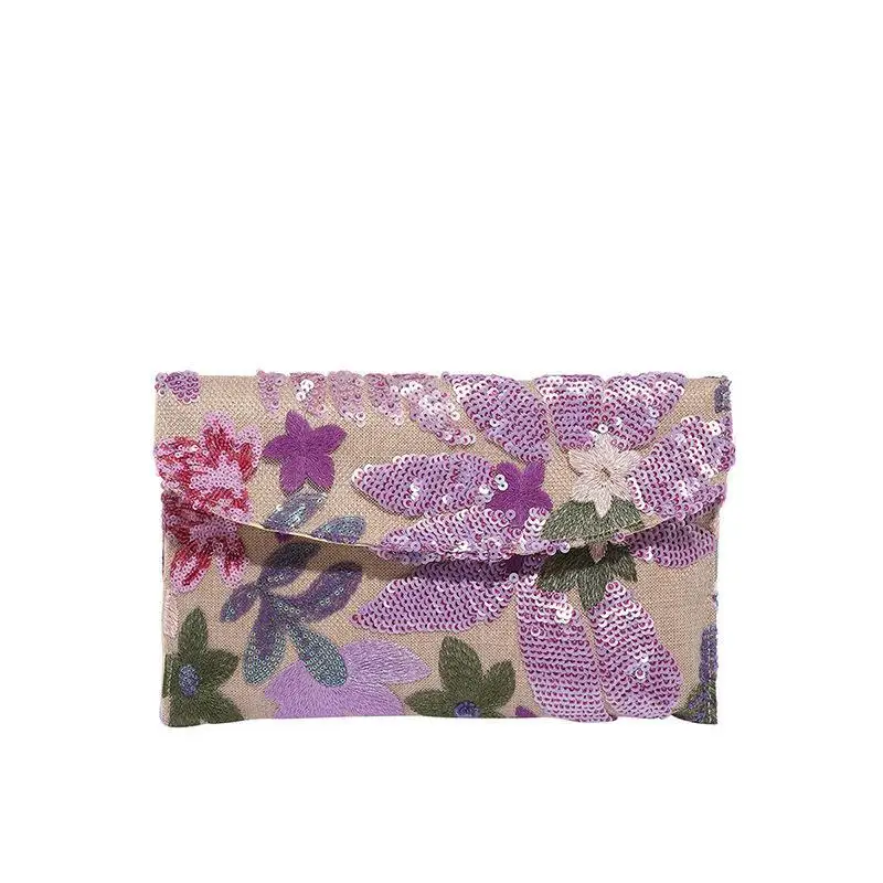 1 Stück Glitzernde Elegante Party-Handtaschen Stilvolle Pailletten-Abendclutches Perlenbesetzte Exquisite Blumenstickerei-Taschen für den Abend – Detail 5