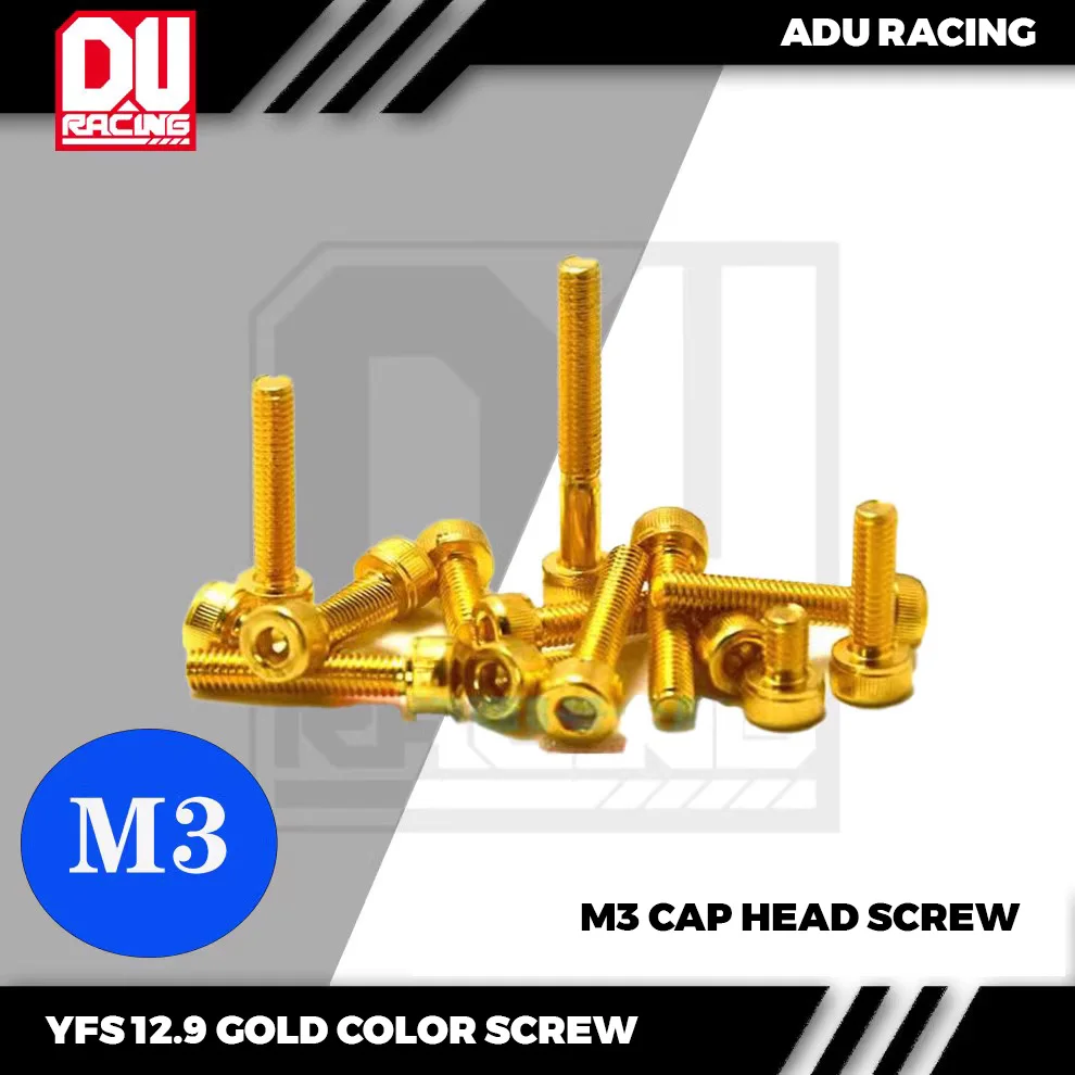 ADU RACING YFS 12.9 CLASS GOLD COLOR M3 CAP HEAD SCREW