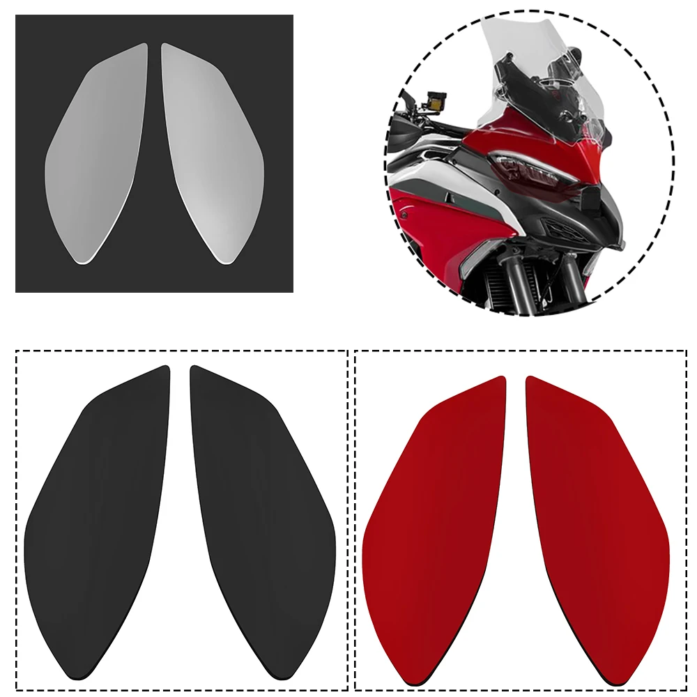 Front Headlight Cover Guard Headlamp Protection Acrylic Shield Screen Lens Protector For Ducati Multistrada V4 V4S 2020-2023