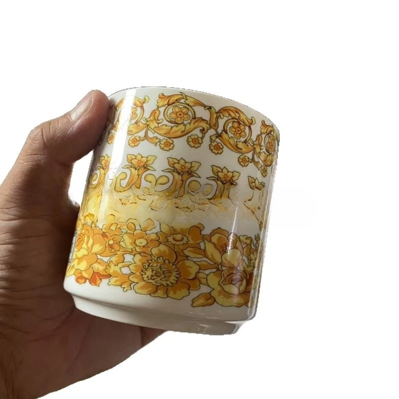 

Light luxury court style ceramic bathroom five-piece set mouthwash cup soap box holiday housewarming gift