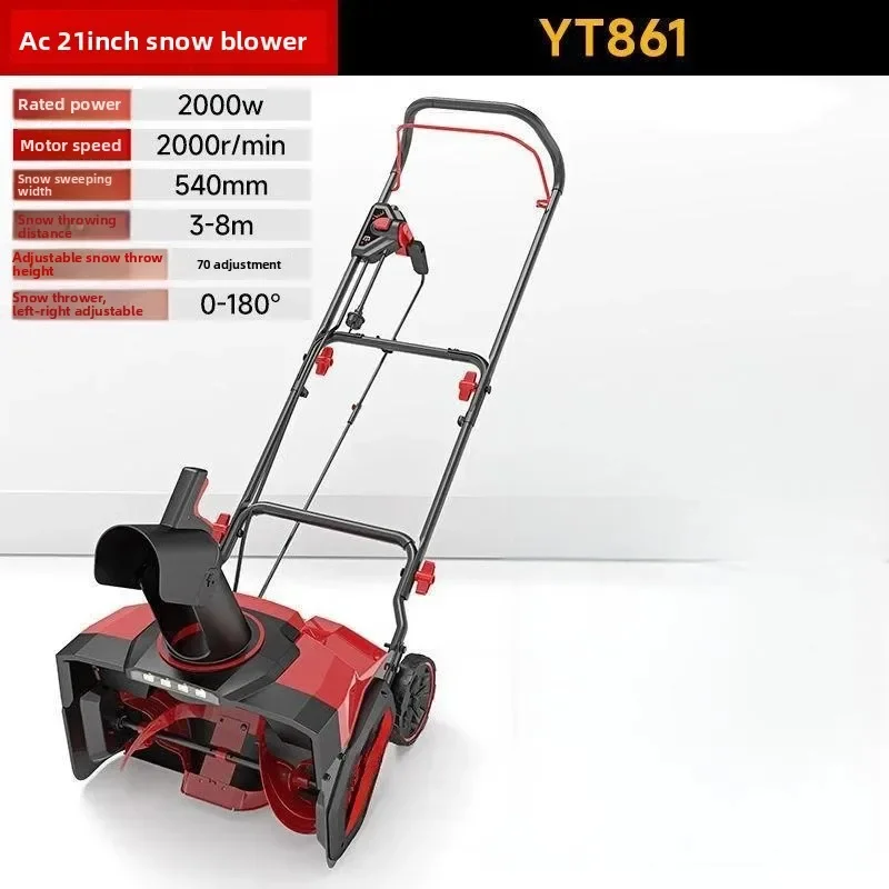 Multifunctional Plug-in Snow Blower, Hand Push Plow Snow Sweeper For Driveway And Road Sn ow Clearing