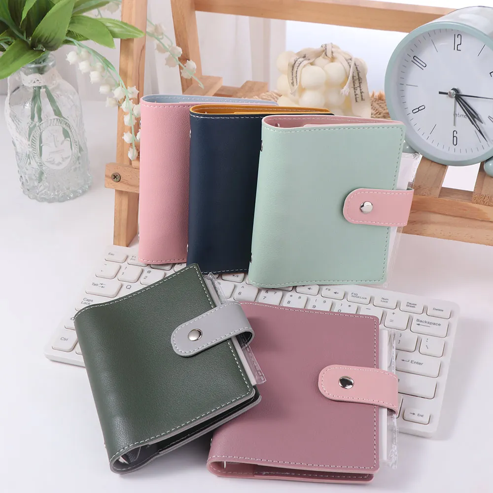 Creatieve Mini Losbladige Notebook M5 PU Lege Pagina Draagbare Notebook 45 Vellen Planner DIY Bindmiddel Notebook Kantoor Vergadering