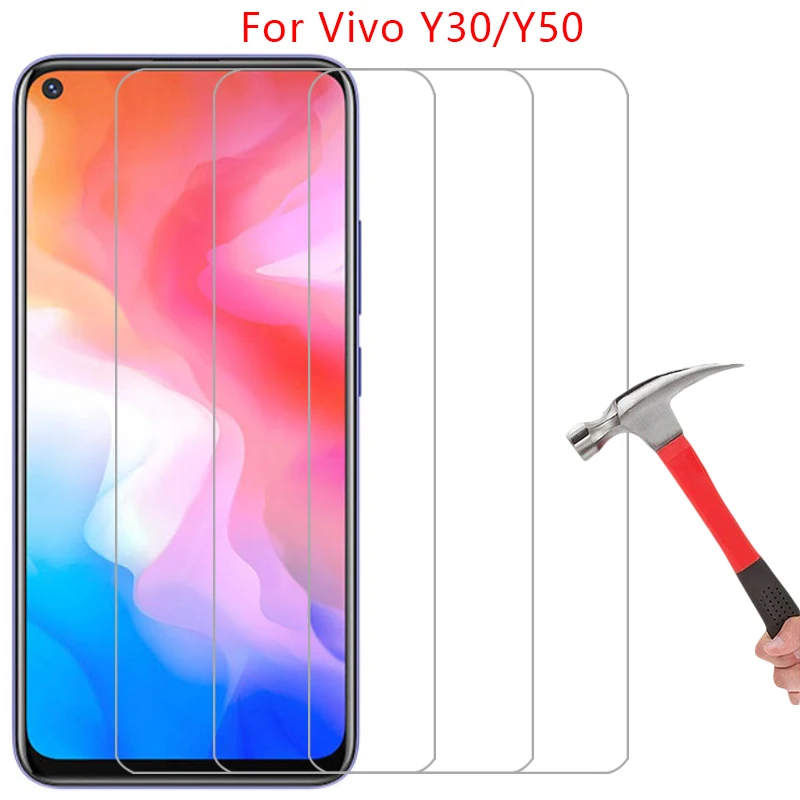 حافظة هاتف من الزجاج المقسى لفيفو y30 و y50 و 30 و 50 و 30y و 50y ، غطاء خلفي ، y30 و y50 #1