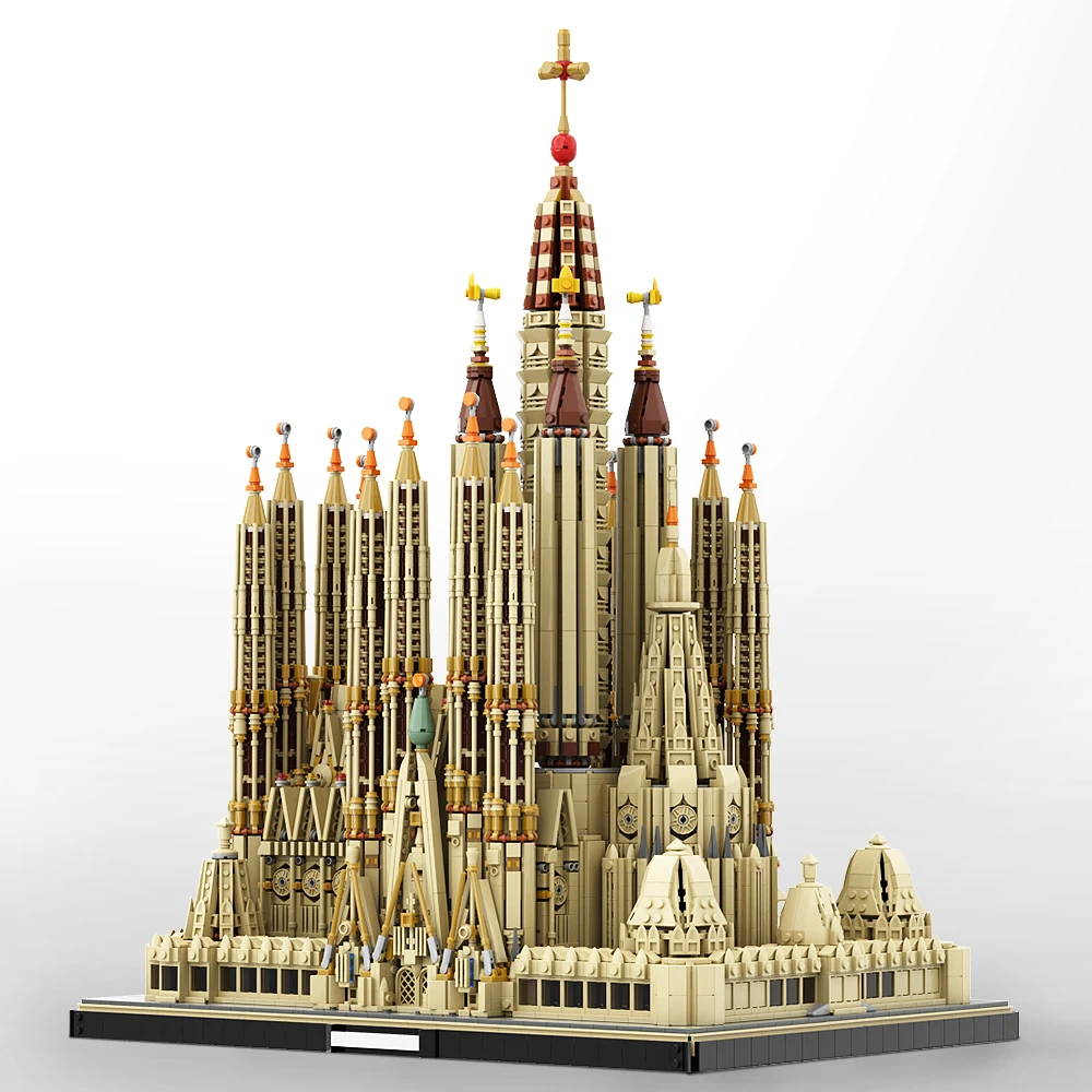 

MOC 65795 Sagrada Familia Model Bricks Basilica and Temple Expiatori de la Sagrada Familia Building Block Toys For Kid Gifts