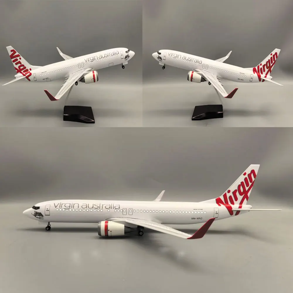 Airplane scale 47CM Resin B737-800 Virgin Australia Airplane Diecast Model Adults Fun Collectible Miniatures and Displays