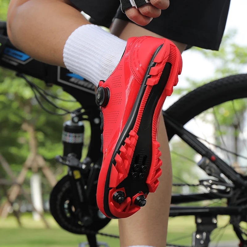 أحذية ركوب الدراجات للرجال سباق الطرق SPD المرابط أحذية رياضية لركوب الدراجات الجبلية MTB أحذية نسائية بدون قفل للتدريب على ركوب الدراجات Sho #6