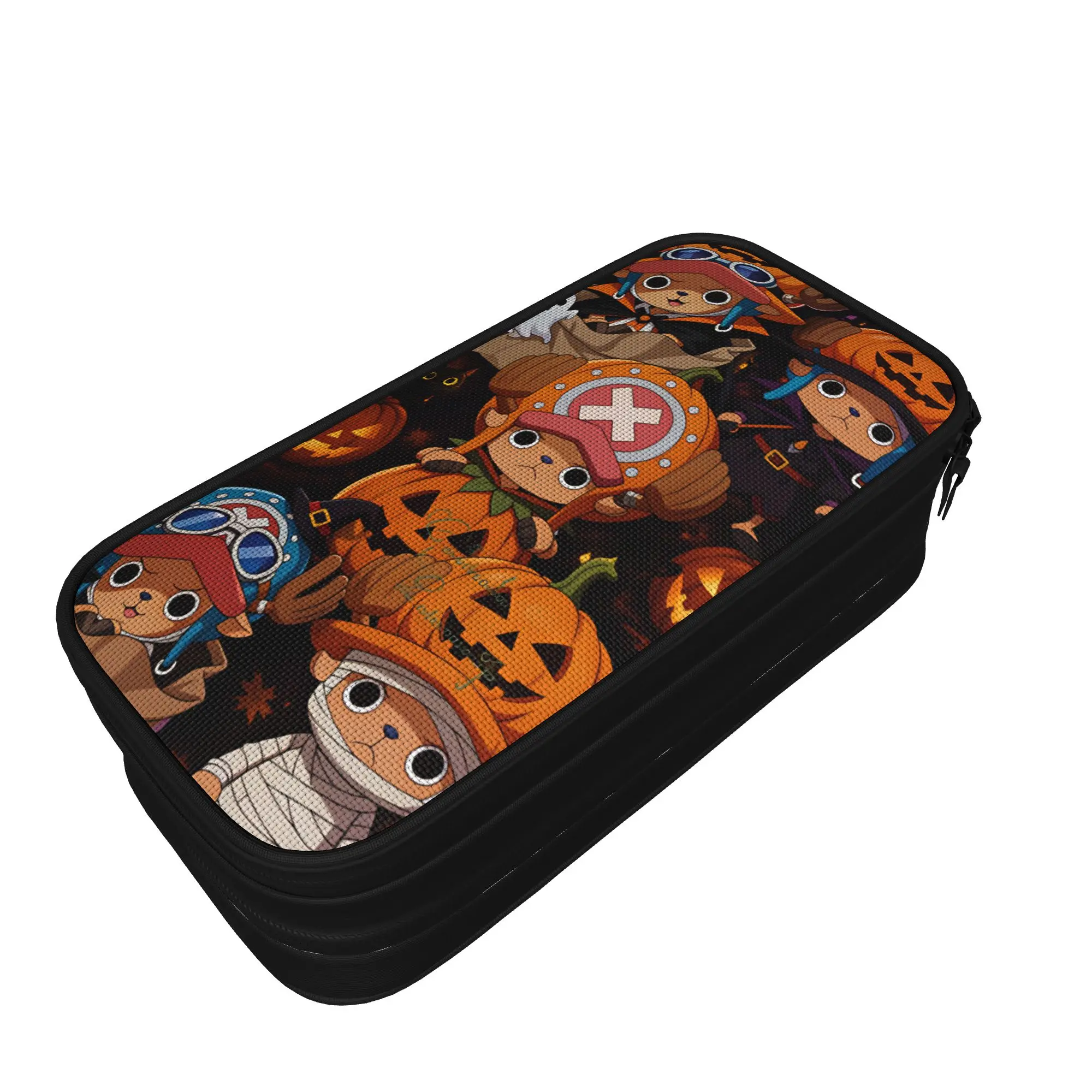 Halloween Tony Tony Chopper  Pencil Case Ones Pieces Canvas Pencil Box Boy Girl Cool Large School Pencil Cases Supplies