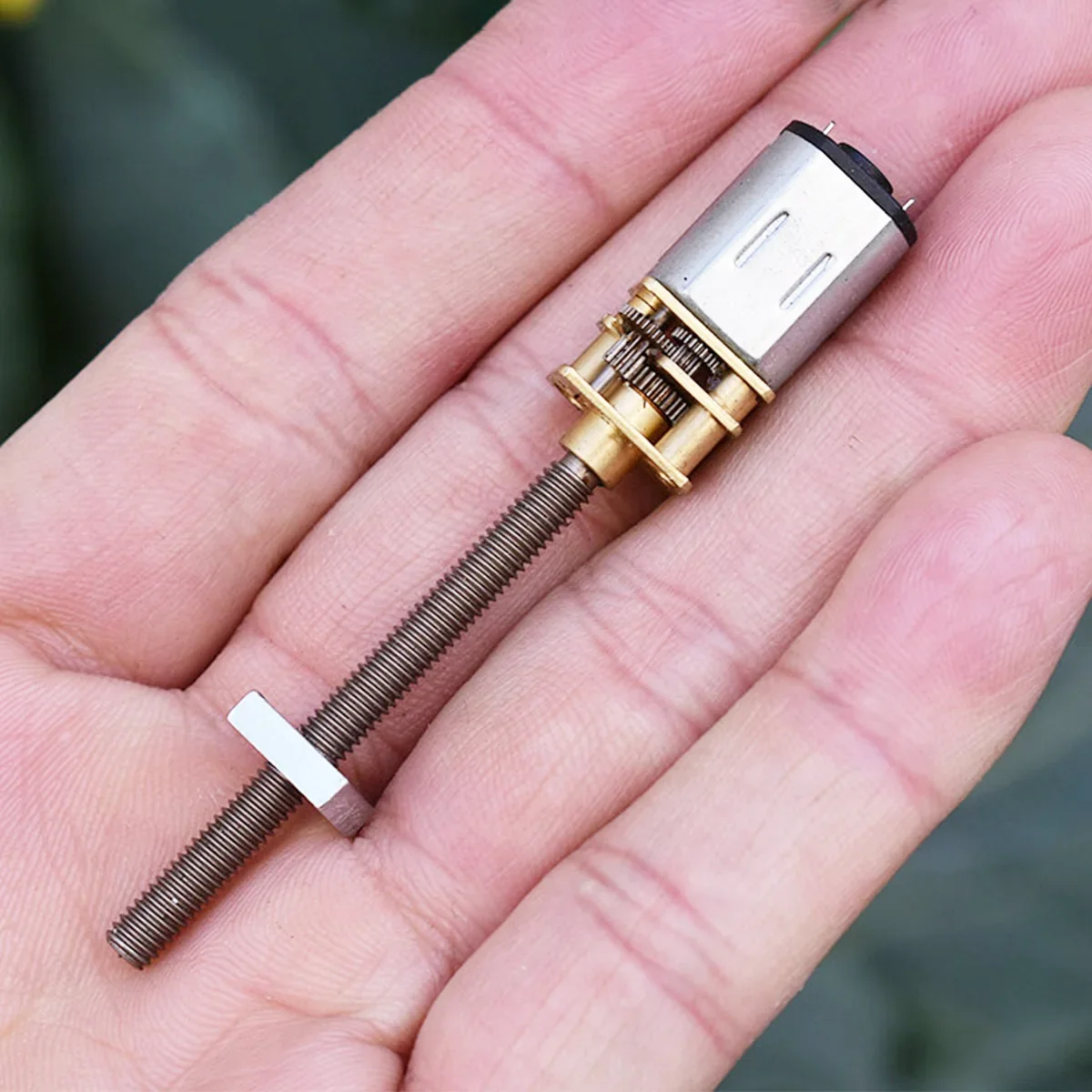 DC 3.7V 980RPM Slow Speed with 45MM Feedback Linear Long Shaft Precision Electronic Lock Motor Micro N20 Gear Motor