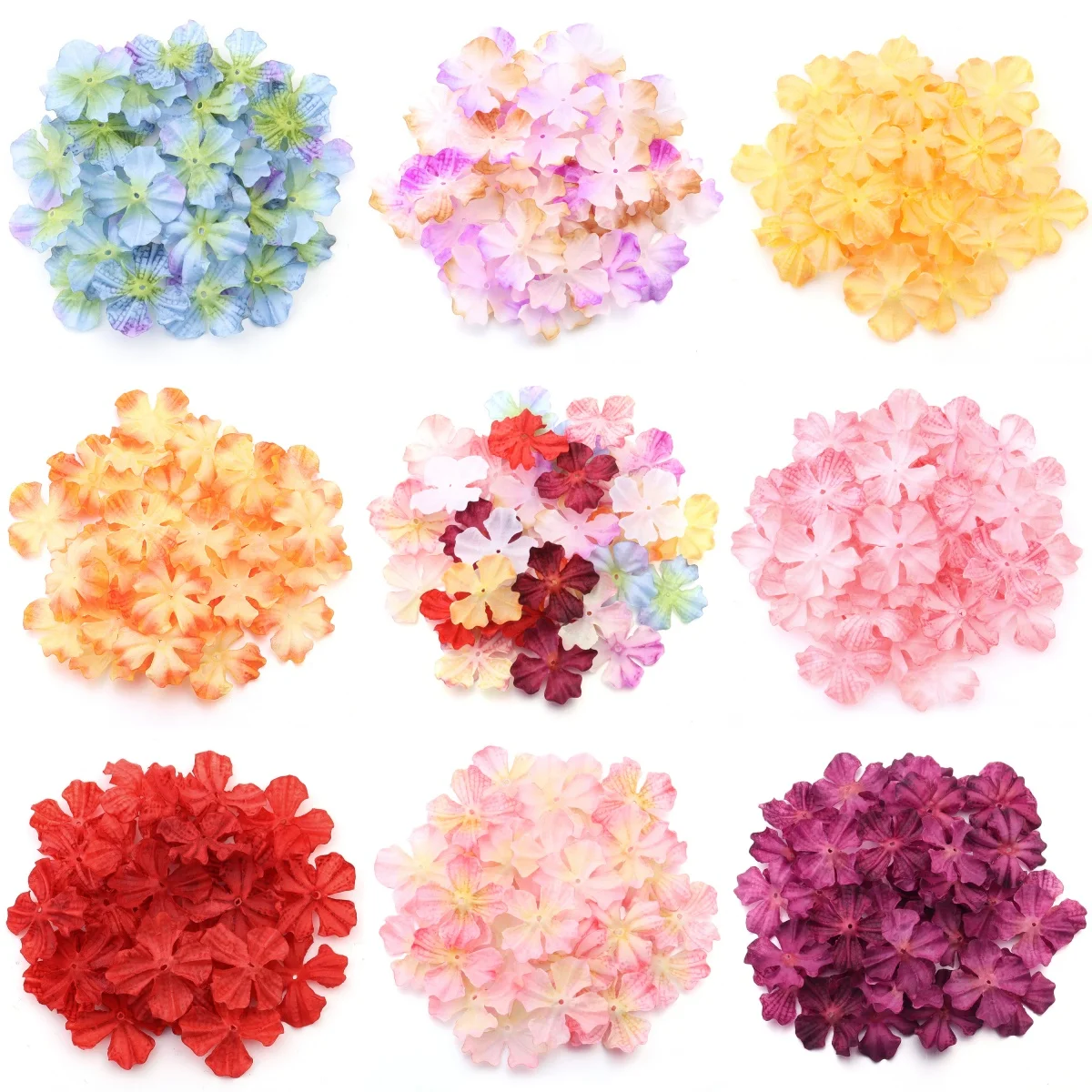 

55Pcs Artificial Flowers 5CM Fake Flower Petal for Home Decor Wedding Decoration DIY Craft Gift Costume Ornament Accessory