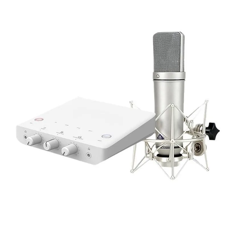 Computer sound card live singing professional microphone microphone recording k song equipment set