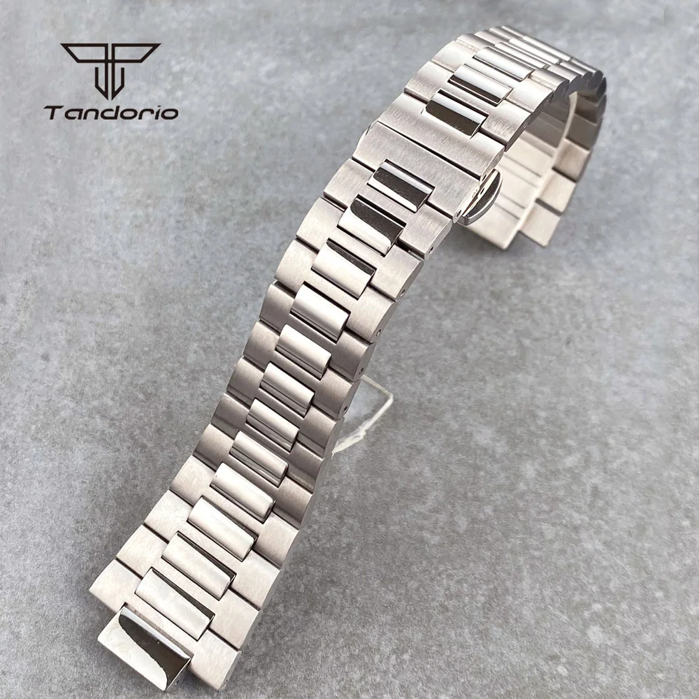 40mm Square Stainless Steel Brushed Watch Case Bracelet Sapphire for NH34 NH35 NH36 Movt Fit Nautilus Style Watch Accessories