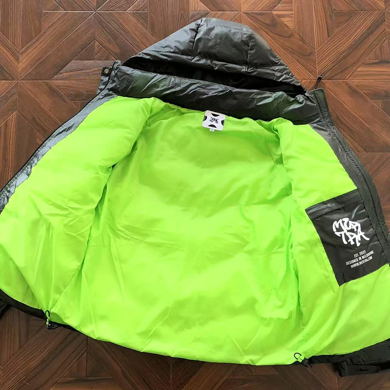 أوروبا الأمريكية الاتجاه العلامة التجارية Mertra سترة قطن تغيير درجة الحرارة الشتاء للجنسين 3D شعار تغيير معطف القطن الأخضر الصورة الحقيقية