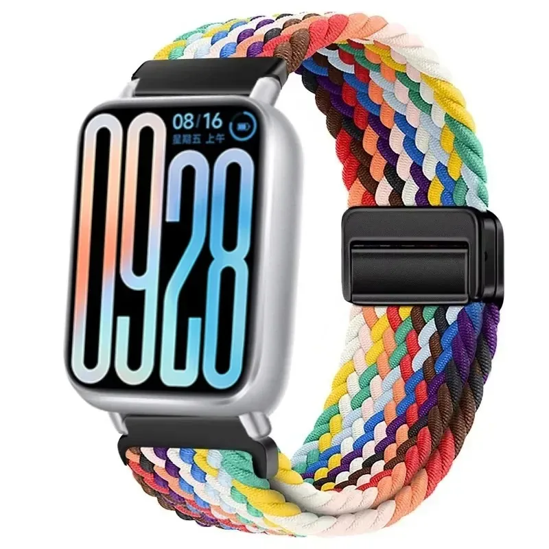 Nylon Strap for Xiaomi Band 9 8 Pro Adjustable Braided Magnetic Buckle Breathable Bracelet watchBand for Redmi Watch 5 4 correa