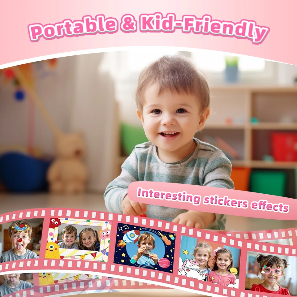 Summer 2.4 inch Dual Lens Print Digital Instant Print Kids Camera kids cameras ages 3-12 Kids Camera For Girls Boys Giftskids