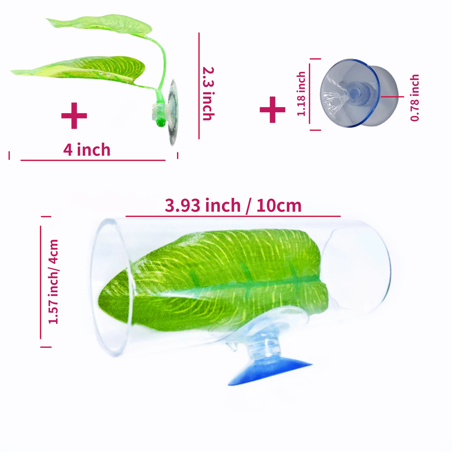 3Pcs Aquarium Betta Fish Acrylic Tube Tunnel Wall-mounted Hollow Design Simulating Natural Habitat Betta Toys Shelter Hideaway