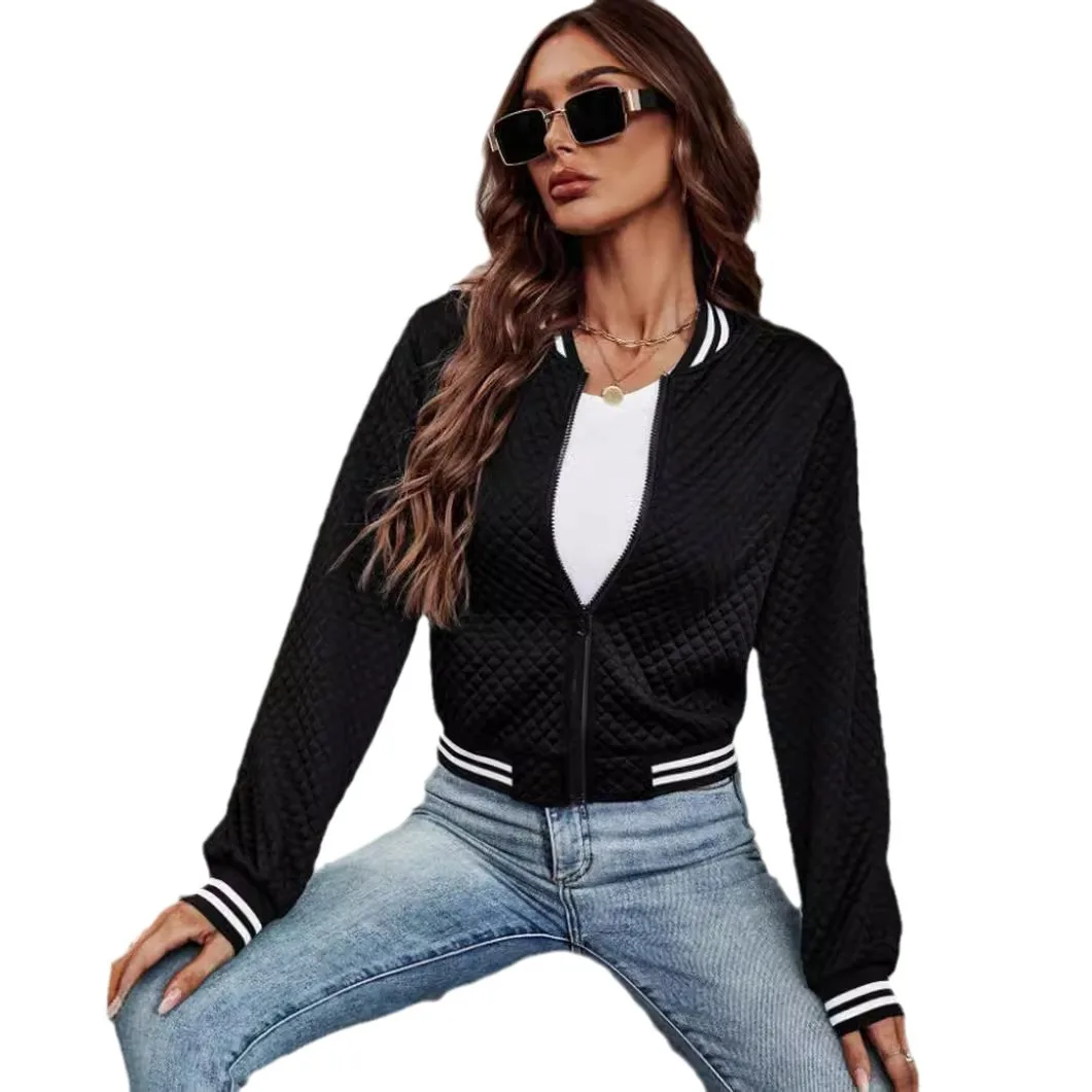 Women's Solid Zipper Jackets Spring Autumn Wihter Casual Thin Long Sleeve Jacket Coats Female Classic Slim Outerwears Clothing