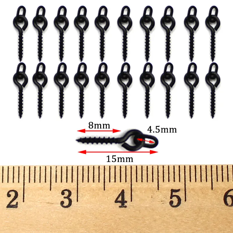 75pcs Carp Fishing Accessories Bait Screw Hook Stopper Hair Chod Rig Bait Screws Swivel For Carp Fishing Rig Tackle Euipment