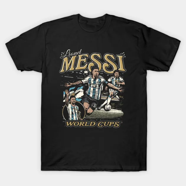 Unisex Lionel Messi World Cups Vintage Graphic T Shirt Argentina World Cup 2026 Short Sleeve Casual Fan Gift Tee
