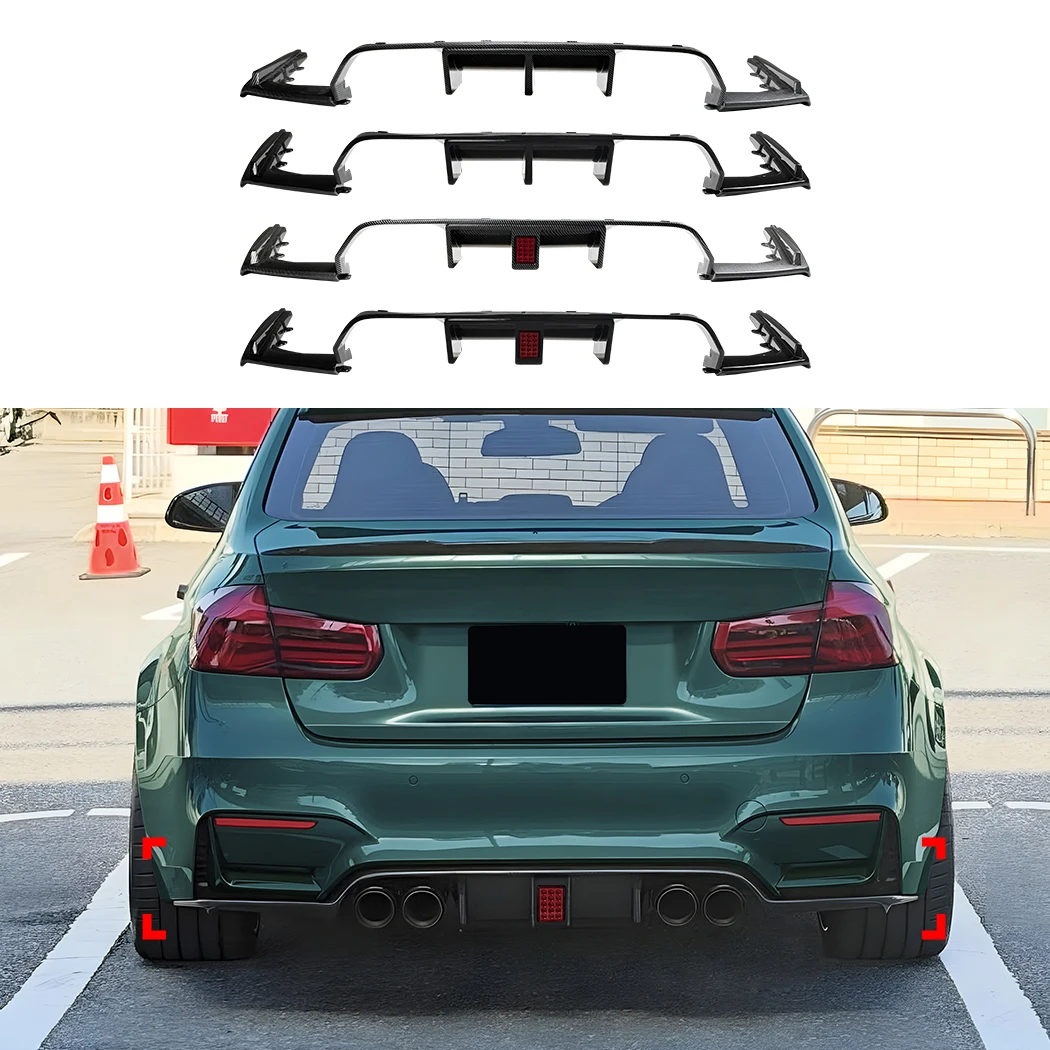 

Rear Bumper Diffuser Lip Spoiler Splitter Protector For BMW M3 M4 F80 F81 F82 F83 2014-2019 Car Decoration Guard