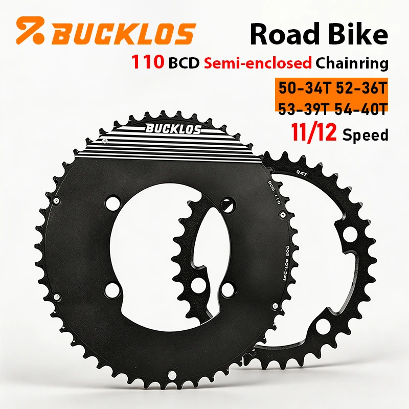 BUCKLOS 110 BCD Road Bike Chainring 50-34T 52-36T 53-39T 54-40T 11/12S Chainring for Shimano R7000 R8000 R9100 R7100 R8100 R9200