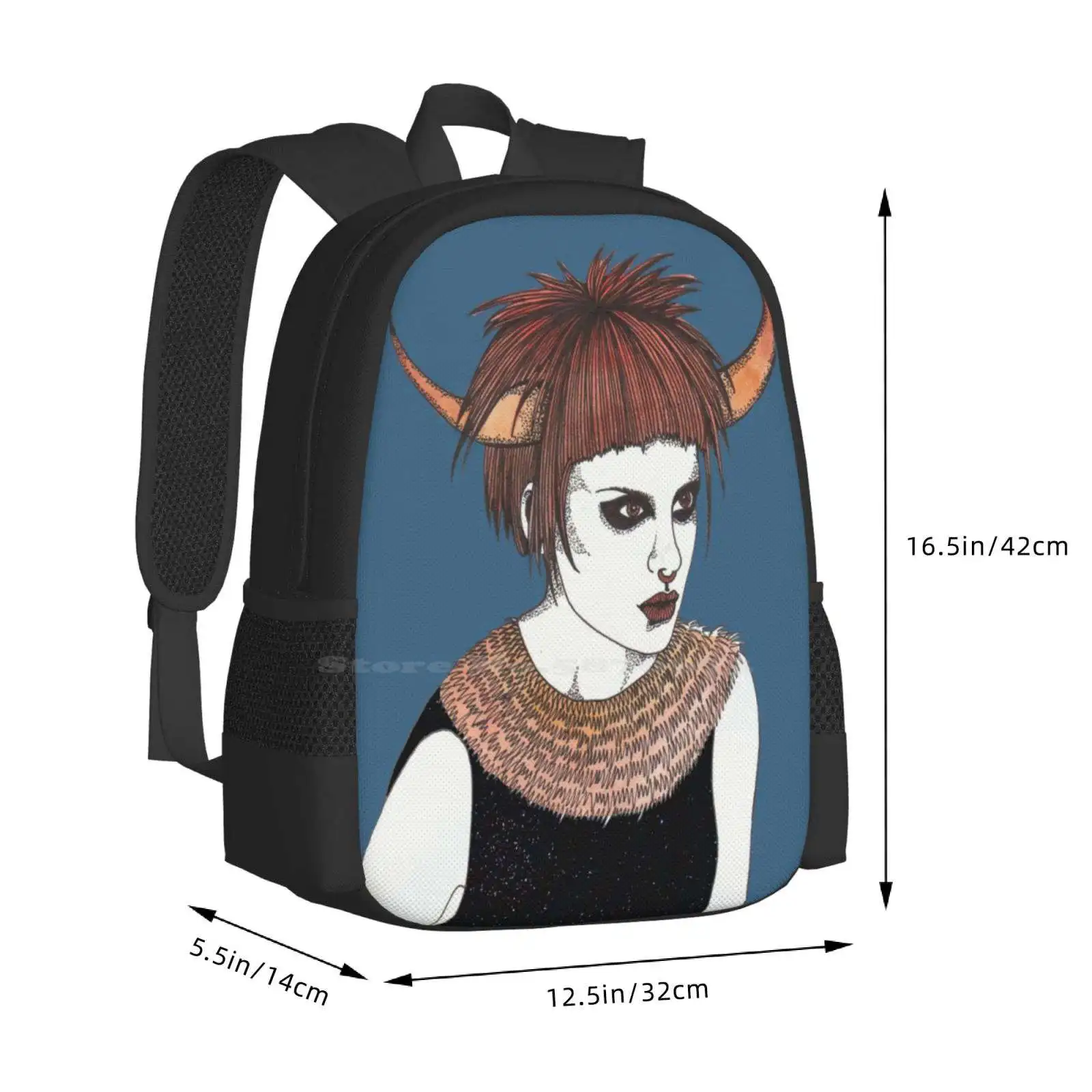 Taurus School Bag Big Capacity Backpack Laptop Taurus Star Sign Horoscope Girl Fantasy Bull