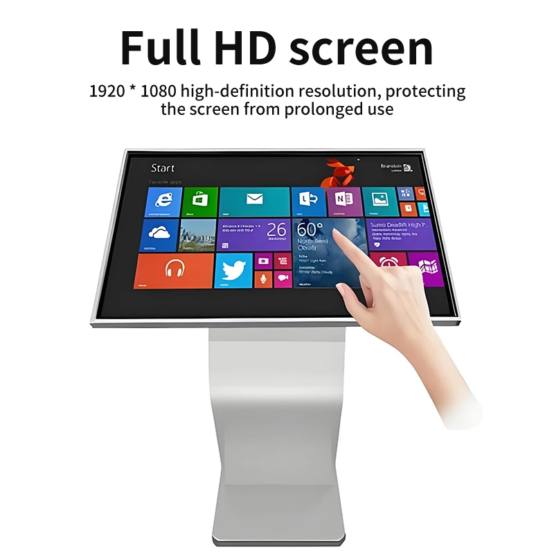 Chiosco per lettore pubblicitario LCD interattivo Touch screen IR Terminale per code Ascensore Utilizza funzione di animazione per visualizzazione self-service