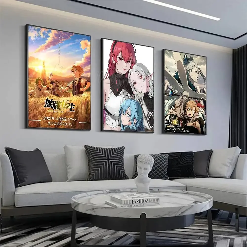 Anime Jobless Reincarnation Posters Living Room Bar Cafe Quality Canvas Vintage Style Comics Painting Art Home Wall Decor Pictur