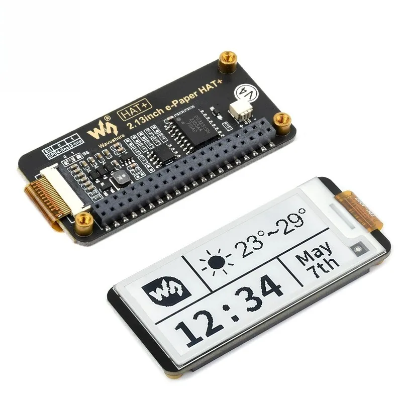 2.13inch e Paper HAT+ E-Ink Display 2.13inch Black-With-White SPI 250x122 For Raspberry Pi / Jetson Nano