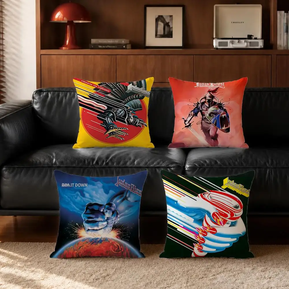band Judas Priest Cushion Cover Cushion Cover Set  50x50 45x45 40x40 Pillowcase Decorative Sofa Home Decor
