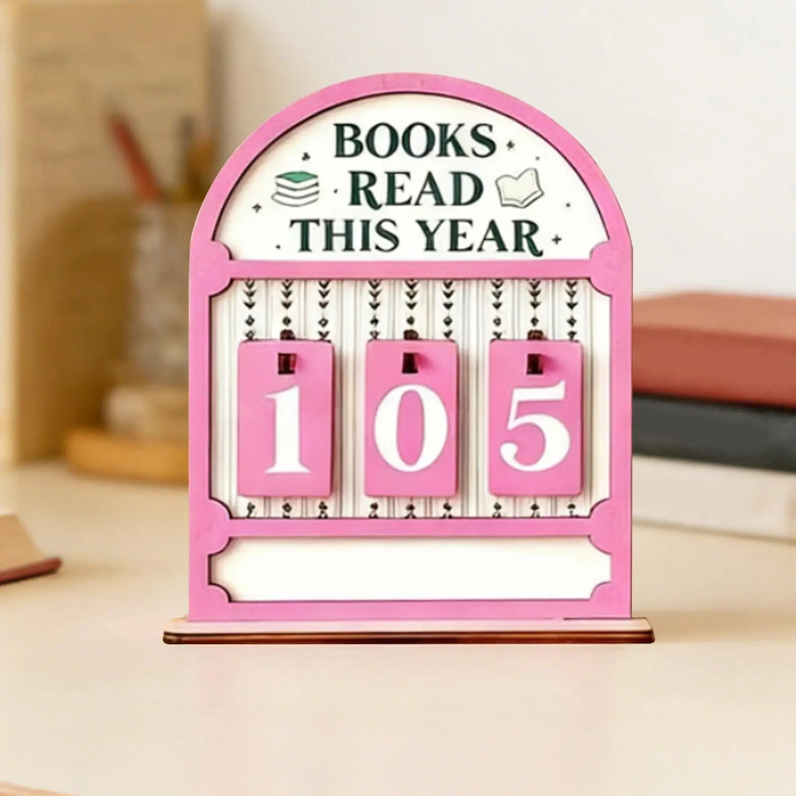 Reading Goal Tracker This Year Reading Track Sign Decorative Book Tracker for Students Teachers Readers Men Women Youth Family