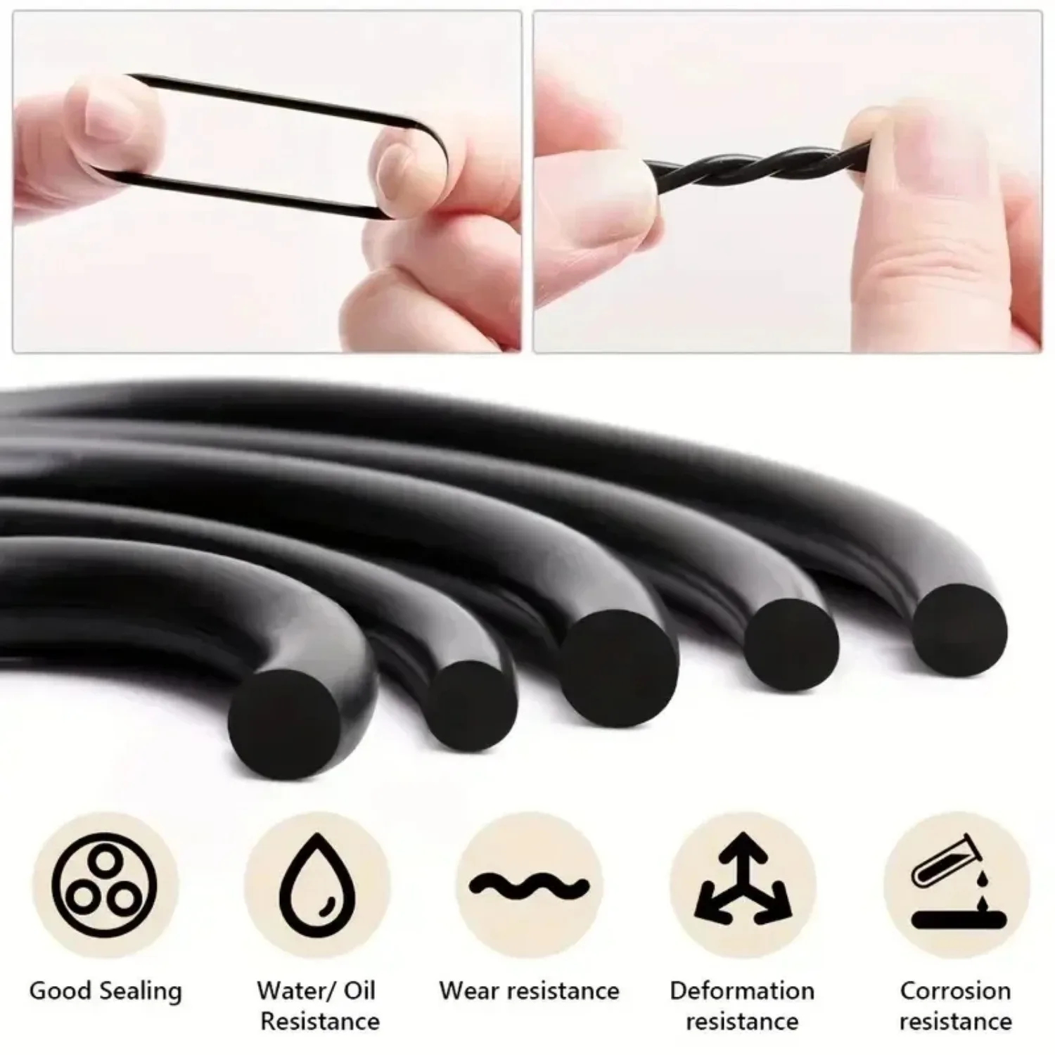 

Уплотнительные кольца из нитриловой резины - набор различных прокладок и шайб для уплотнения под давлением, для трубопроводов и герметизации.