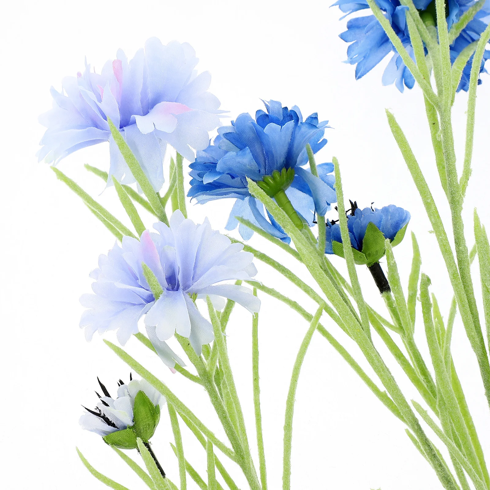 

2Pcs Artificial Cornflower Bunches Bright Color Fake 3-Head Cornflower for Wedding Party Home Decor Realistic Flower Arrangement