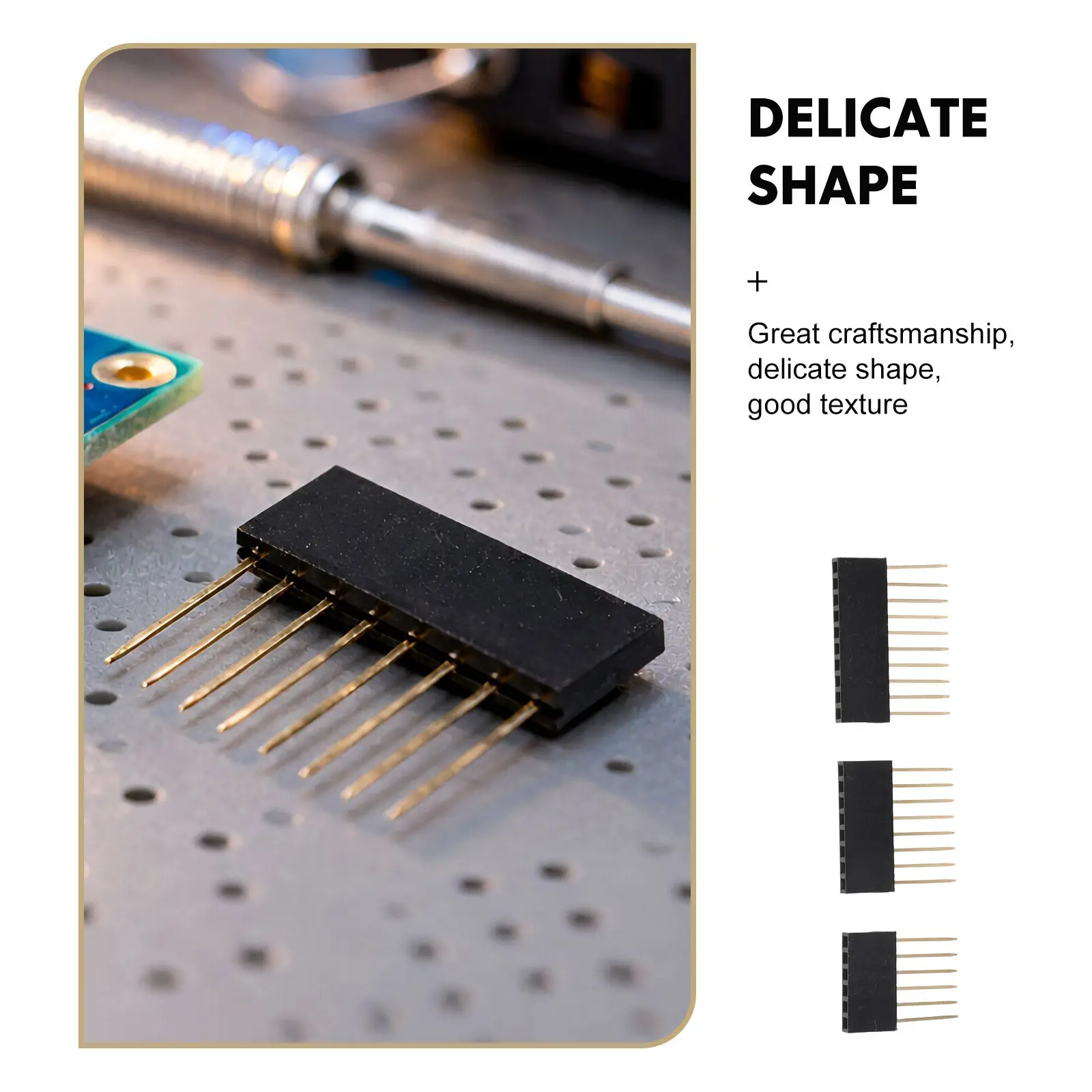 30Pcs Single Row Female Header Connectors 2.54mm Strip Kit for Pcb Breadboard Prototyping Stacking Expansion Sensor Boards