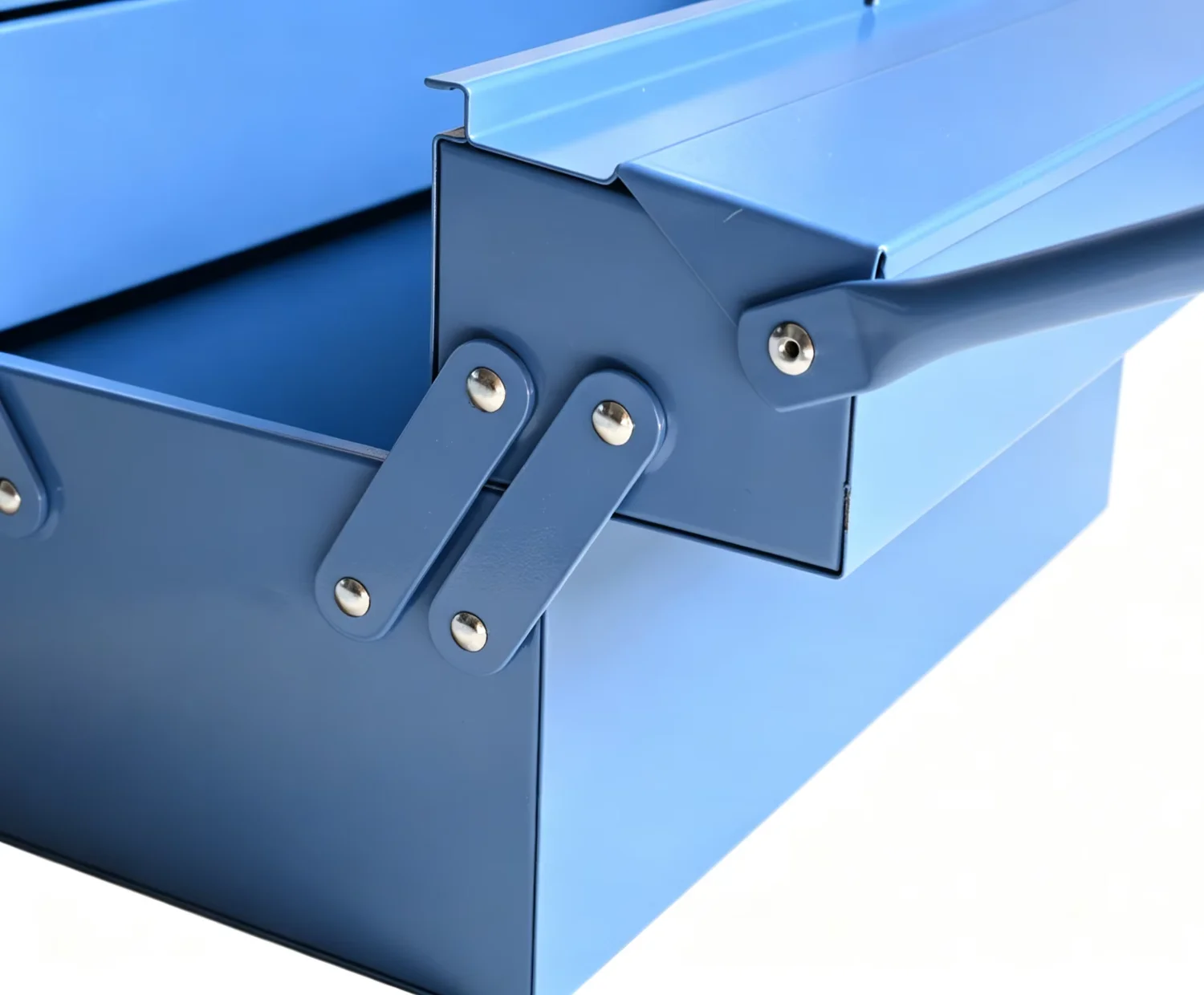 a forSteel Cantilever Tool Box Portable Metal Hand Carry Hardware Storage Case Double Layer Repair Organizer
