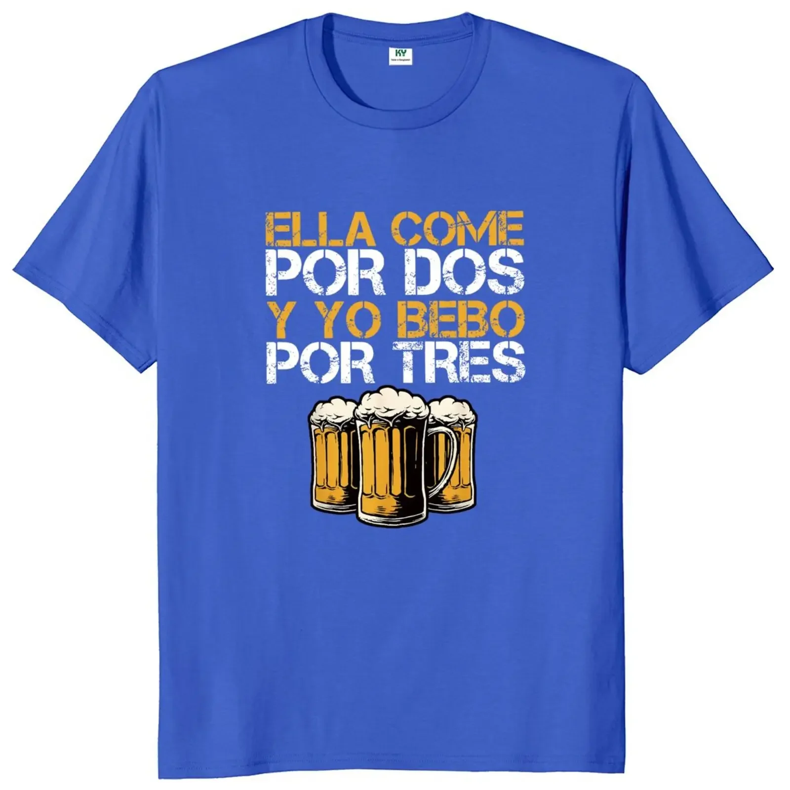 She Ate Two And I Drank Three T Shirt Funny Spanish Future Papa Beer Lovers Gift Men Clothing 100% Cotton Soft T-shirt EU Size