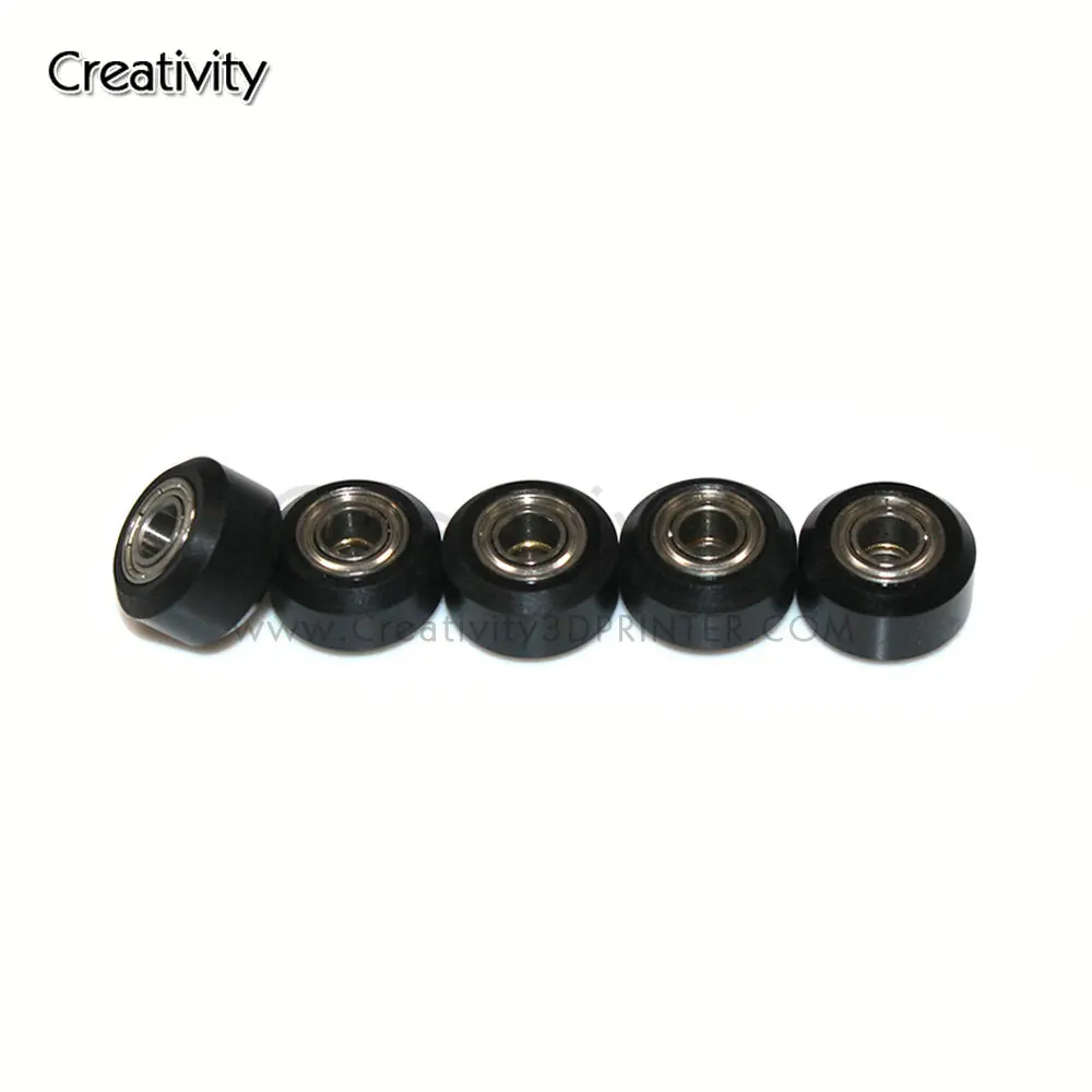 

5pcs Plastic wheel POM with MR105 Bearings Small Models Passive Round wheel Idler Bearing Pulley Gear perlin wheel