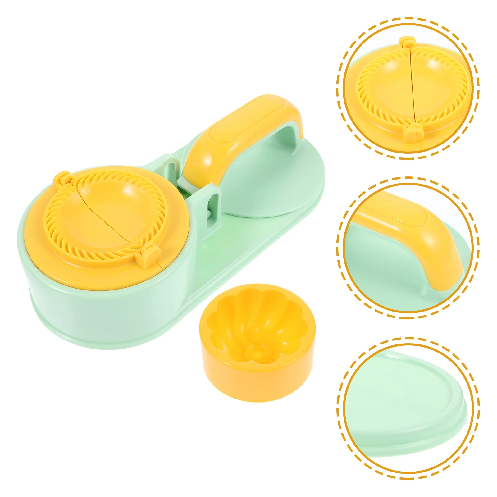 

1 set Dumpling Maker Mold Lightweight Plastic Kitchen Tools Machine Green Manual Press Wrapping Device Pastry Accessories Baking
