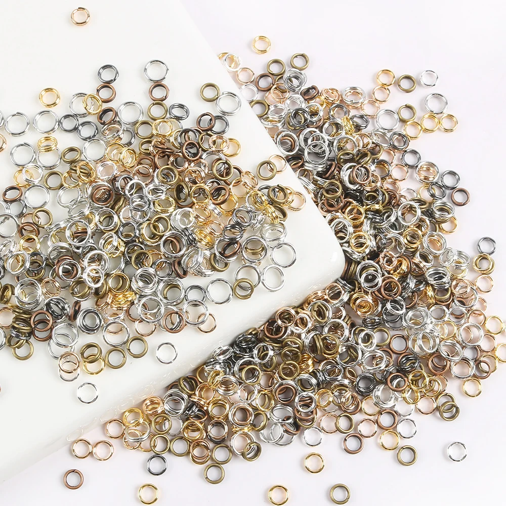 

30-200pcs 4-20mm Open Jump Rings Double Loops Split Rings Connectors For Diy Jewelry Making Keychain Accessories Supplies