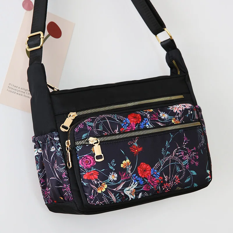 Single Shoulder Crossbody Bag Nylon Fabric Middle-aged Elderly Mommy Bag Backpack Canvas Women's Bag Large Capacity