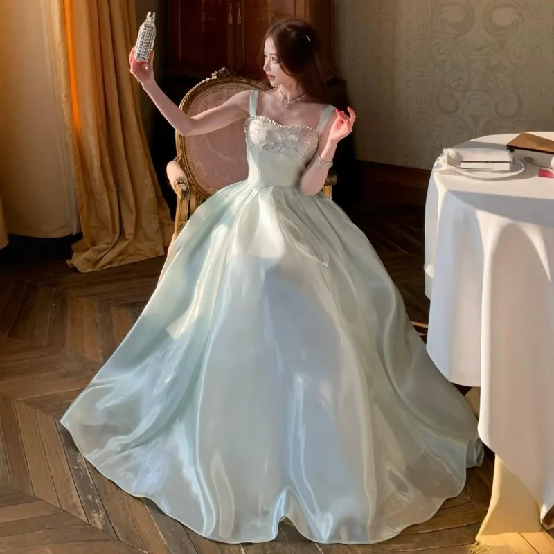 Strap-Dress,-Super-Fairy-Slimming-Princess-Dress,-Banquet-Coming-of-Age-Ceremony,-Morning-Gown,-Evening-Gown,-Custom-Dress