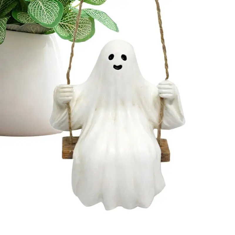 

Хэллоуин качели призрак статуя Милая Подвеска для фестиваля сада и дома искусственное украшение