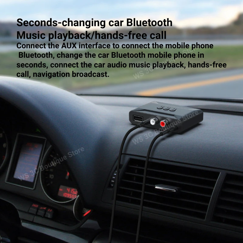 بلوتوث 5.4 استقبال الصوت 3.5 مللي متر AUX RCA USB U-القرص ستيريو الموسيقى اللاسلكية محول الصوت للكمبيوتر التلفزيون سيارة عدة المتكلم مكبر للصوت