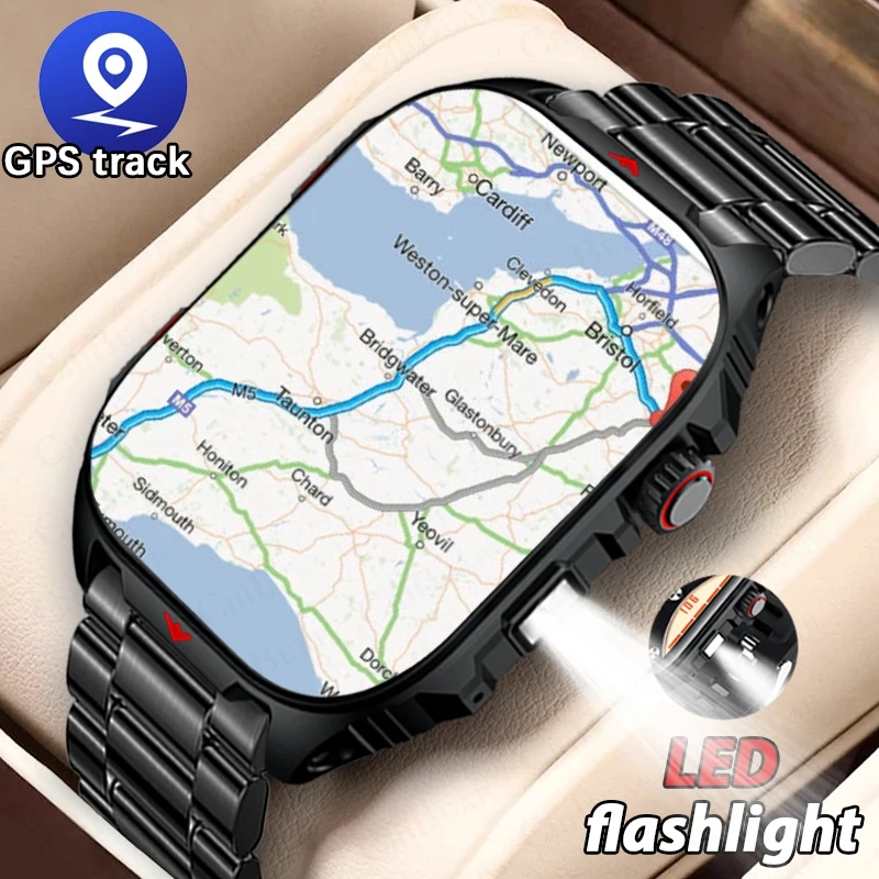 

Светодиодные фонари Спорт на открытом воздухе Смарт-часы для мужчин 1ATM Водонепроницаемый аккумулятор большой емкости Мониторинг здоровья HD Bluetooth Call Smartwatch