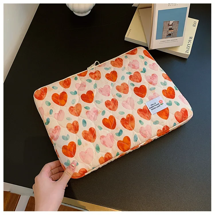Love floral ipadpro bolsa de proteção para tablet de 11 polegadas bolsa de armazenamento para laptop de 14/15 polegadas