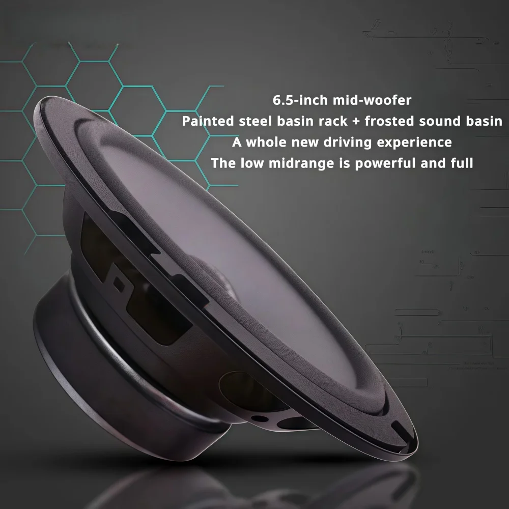 6.5 inch Subwoofer 80W High Power Speaker HiFi Car Speaker Kit 2-Way Full Range Frequency Automotive Audio Music Stereo Speaker