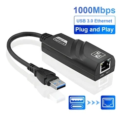 1000Mbps Wifi Adapter USB 3.0 HUB Ethernet Type C To RJ45 Gigabit Network Card Mini PC Desktops Laptop Accessories Plug and Play