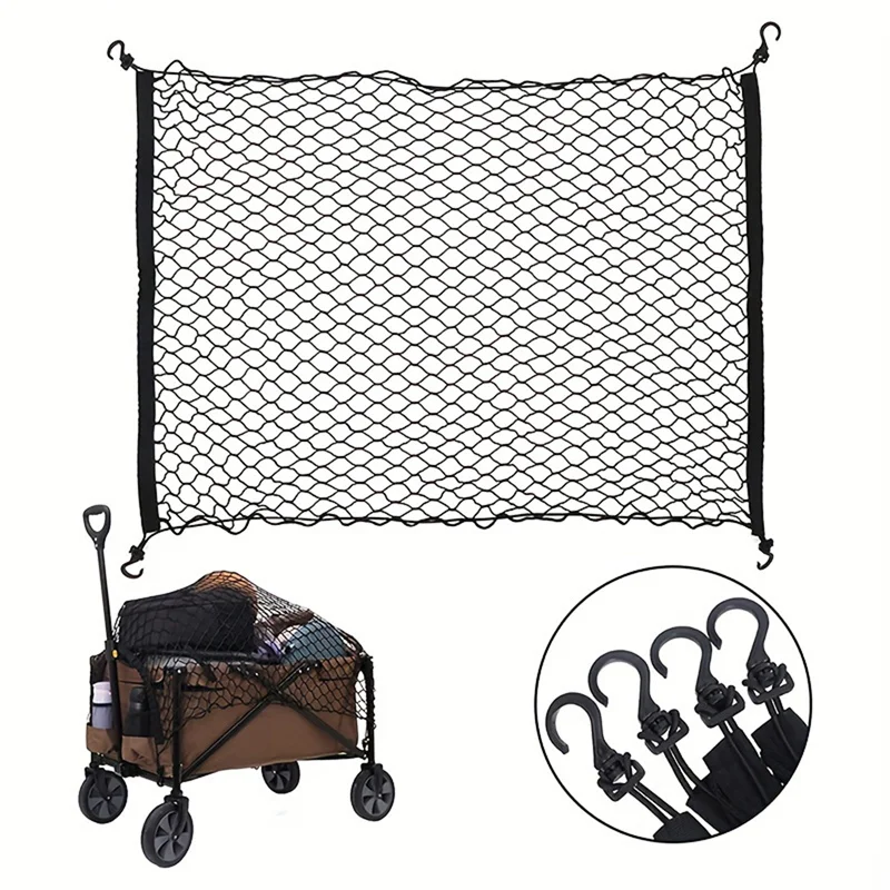 Camping Wagon Accessories Elastic Cover Net Outdoor Trolley Luggage Net Elasticity Rope Cart Cover Car Storage Nets Luggage Net