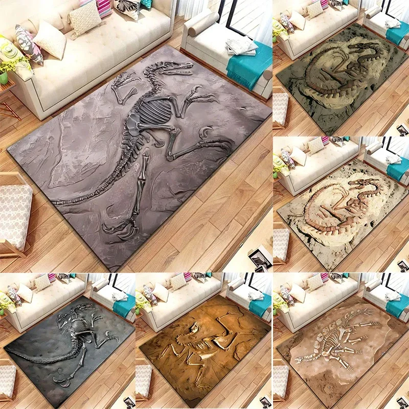 3D Visual Effect Dinosaur Bone Fossil Simulation Pattern Popular Science Dinosaur Enthusiasts Children's Enlightenment Education