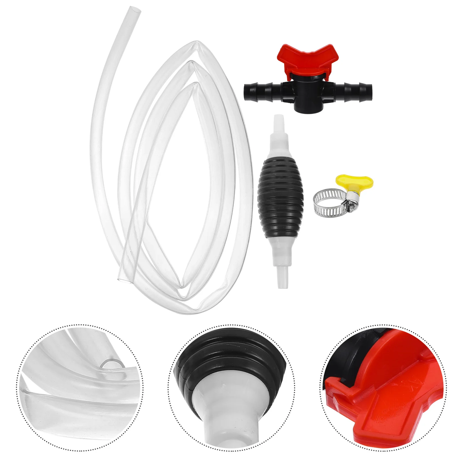 

Manual Oil Pump Set Gasoline Siphon Hose Fuel Transfer Hand Fish Tank Portable for