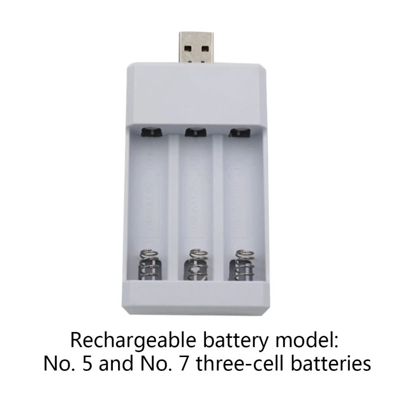 Rechargeable USB Output 3 Slots Charging Short Circuit for Protection Suitable for AAA/AA Tools